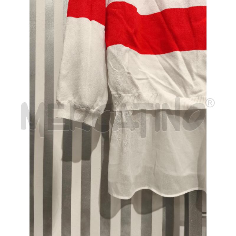 MAGLIETTA DONNA SCEE TWINSET RIGHE BIANCHE ROSSE | Mercatino dell'Usato Campobasso 3