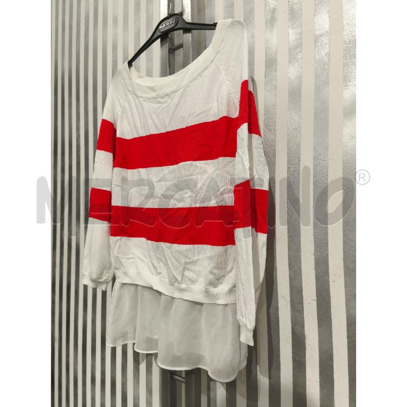 MAGLIETTA DONNA SCEE TWINSET RIGHE BIANCHE ROSSE | Mercatino dell'Usato Campobasso 4