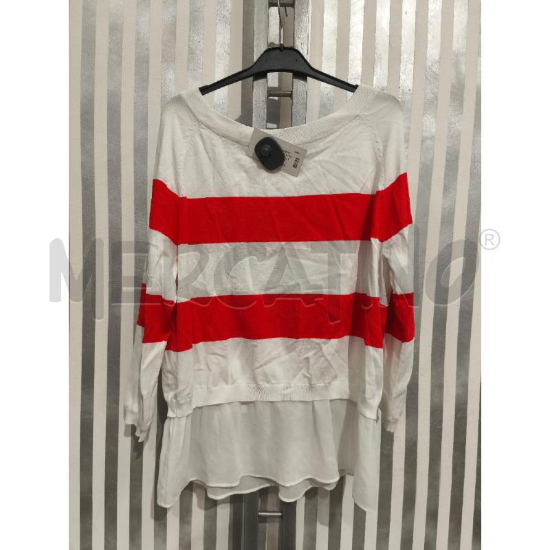 MAGLIETTA DONNA SCEE TWINSET RIGHE BIANCHE ROSSE | Mercatino dell'Usato Campobasso 5