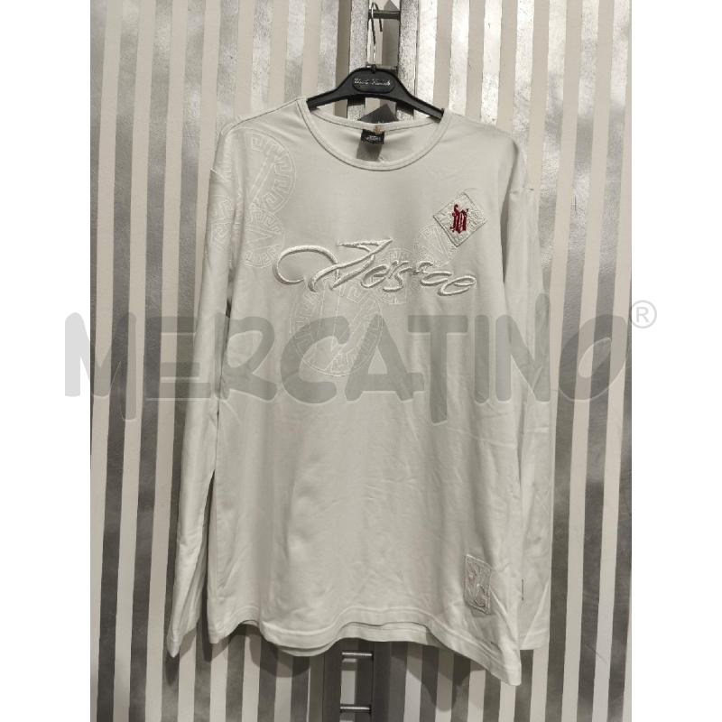 MAGLIETTA UOMO VERSAC JEANS COUTURE BIANCO GRIGIA LOGO ROSSO | Mercatino dell'Usato Campobasso 1