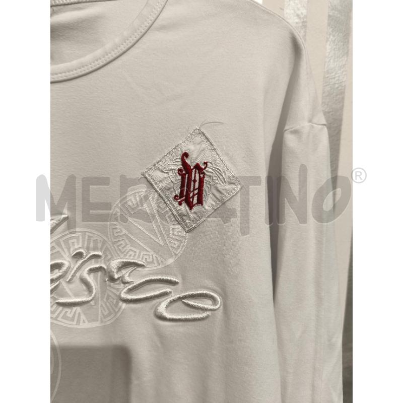 MAGLIETTA UOMO VERSAC JEANS COUTURE BIANCO GRIGIA LOGO ROSSO | Mercatino dell'Usato Campobasso 2