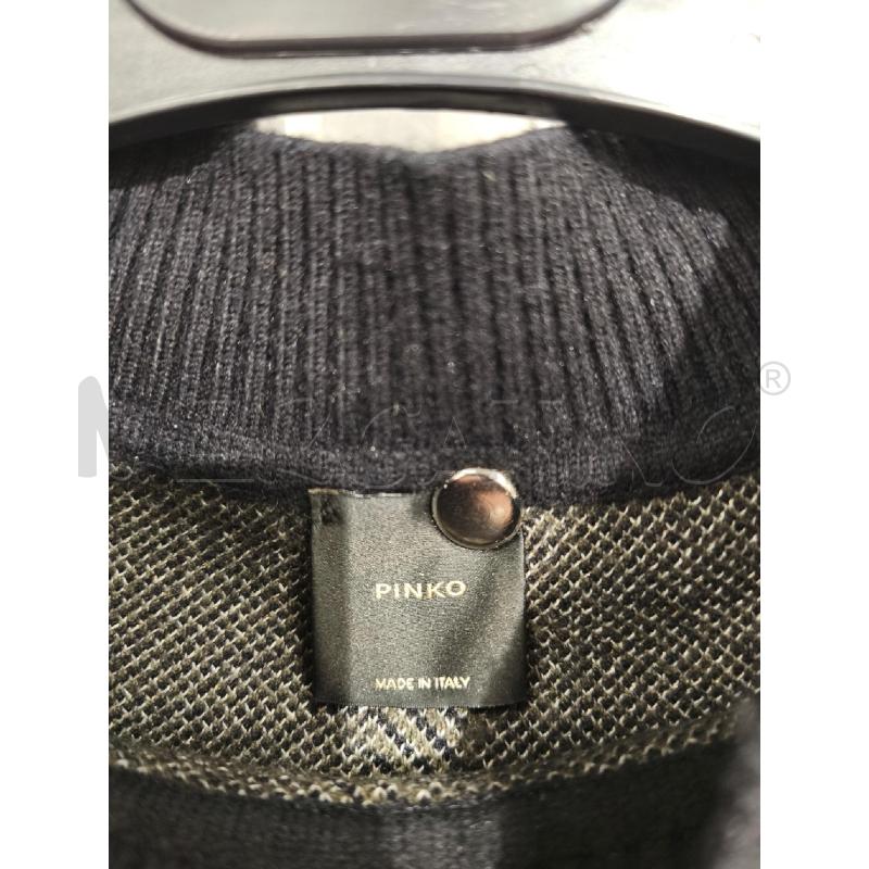 MAGLIONE DONNA PINKO VERDE MILITARE RETICOLO BIANCONERO | Mercatino dell'Usato Campobasso 2