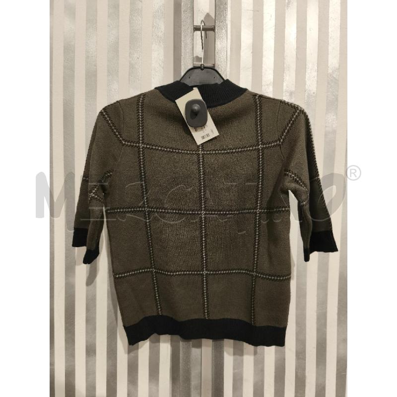 MAGLIONE DONNA PINKO VERDE MILITARE RETICOLO BIANCONERO | Mercatino dell'Usato Campobasso 5