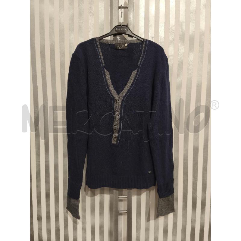 MAGLIONE UOMO GAUDÌ BLU SCURO BORDI GRIGI | Mercatino dell'Usato Campobasso 1