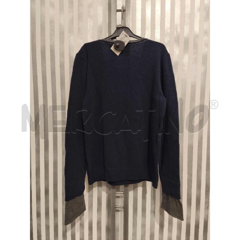 MAGLIONE UOMO GAUDÌ BLU SCURO BORDI GRIGI | Mercatino dell'Usato Campobasso 5