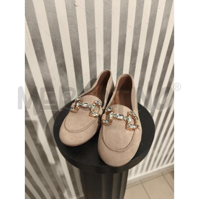 MOCASSINI DONNA KEYS BEIGE SCAMOSCIATI MORSETTO STRASS | Mercatino dell'Usato Campobasso 1