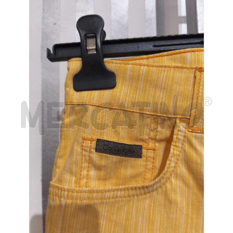 PANTALONE DONNA CALVIN KLEIN GIALLO BIANCO | Mercatino dell'Usato Campobasso 3
