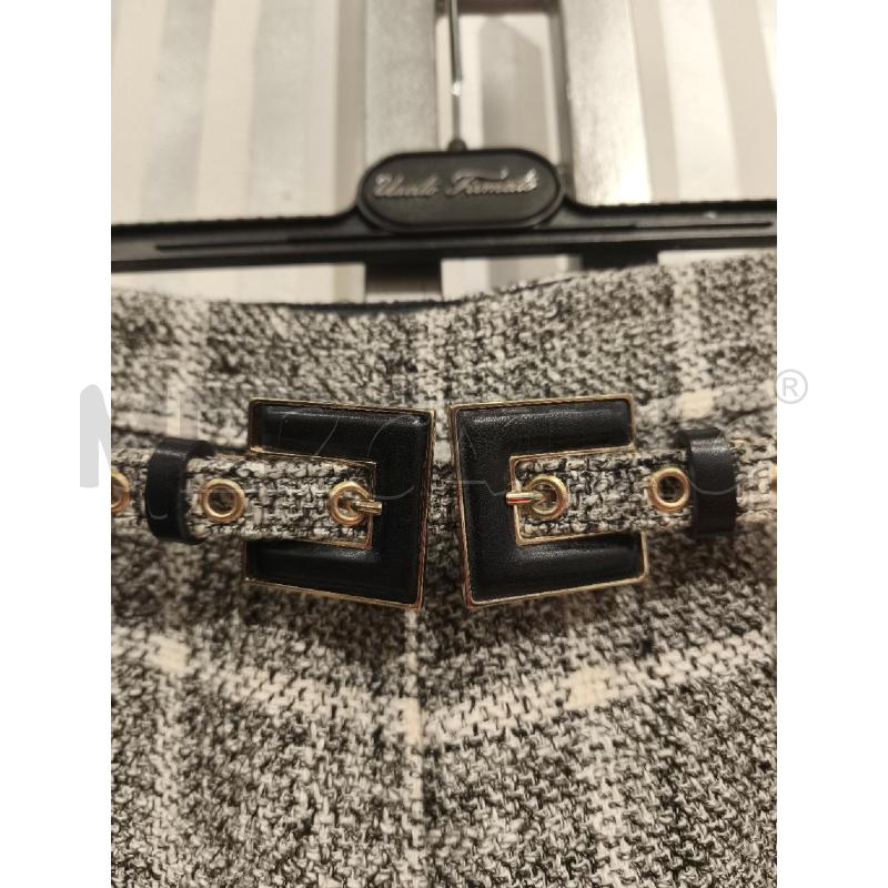 PANTALONE DONNA ELISABETTA FRANCHI IN COTONE PANNA NERO | Mercatino dell'Usato Campobasso 3