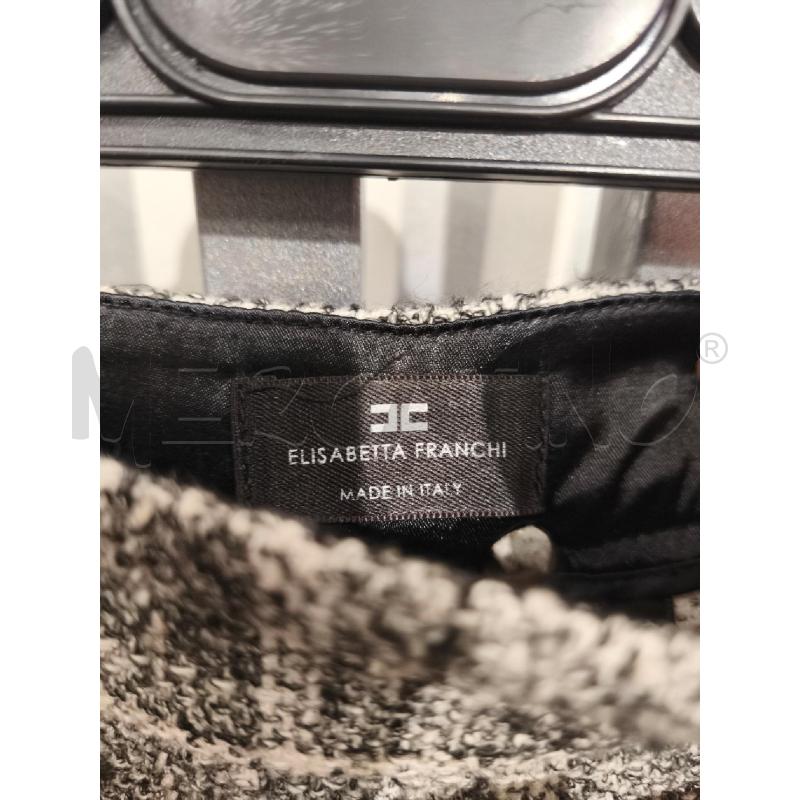 PANTALONE DONNA ELISABETTA FRANCHI IN COTONE PANNA NERO | Mercatino dell'Usato Campobasso 4