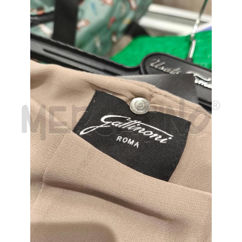 PANTALONE DONNA GATTINONI BEIGE TRASPARENTE CON PANTALONCINO | Mercatino dell'Usato Campobasso 5