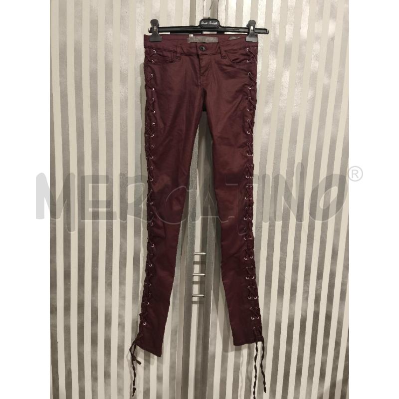 PANTALONE DONNA GUESS BORDEAUX LACCI AI LATI | Mercatino dell'Usato Campobasso 1