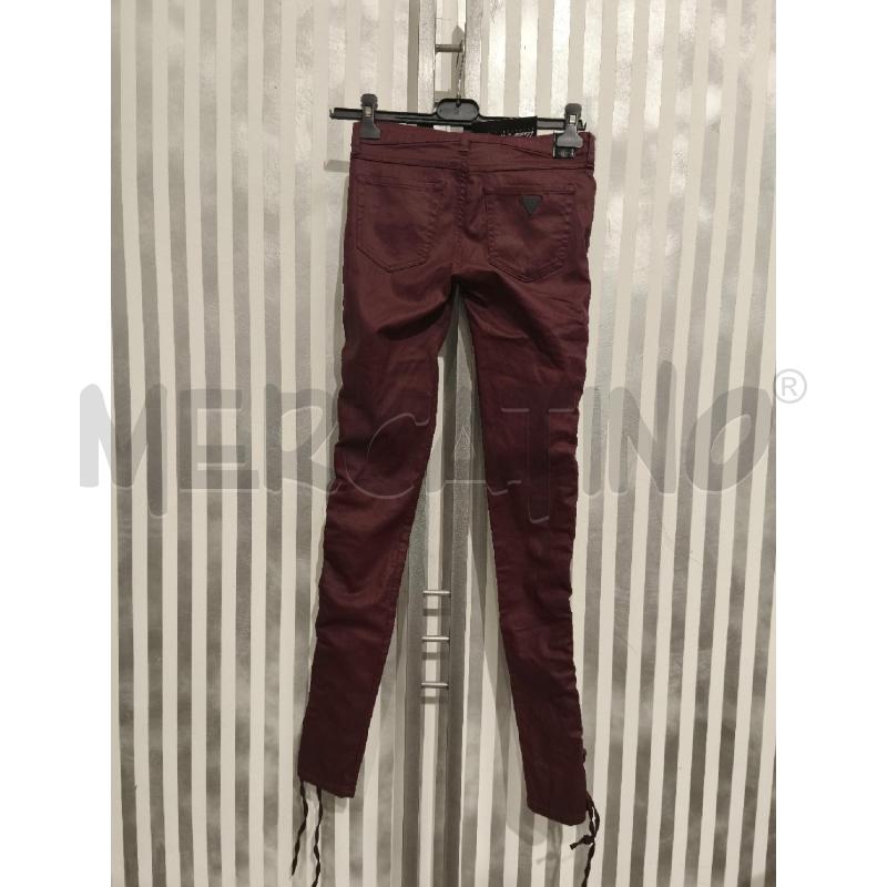 PANTALONE DONNA GUESS BORDEAUX LACCI AI LATI | Mercatino dell'Usato Campobasso 4