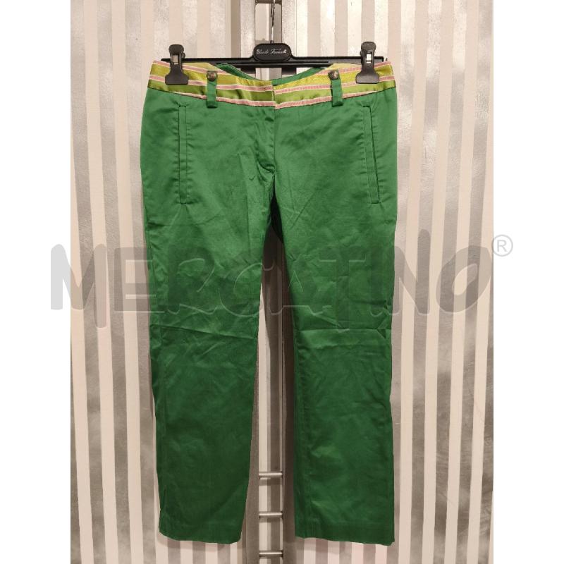 PANTALONE DONNA JUST CAVALLI VERDE FASCIA IN VITA | Mercatino dell'Usato Campobasso 1