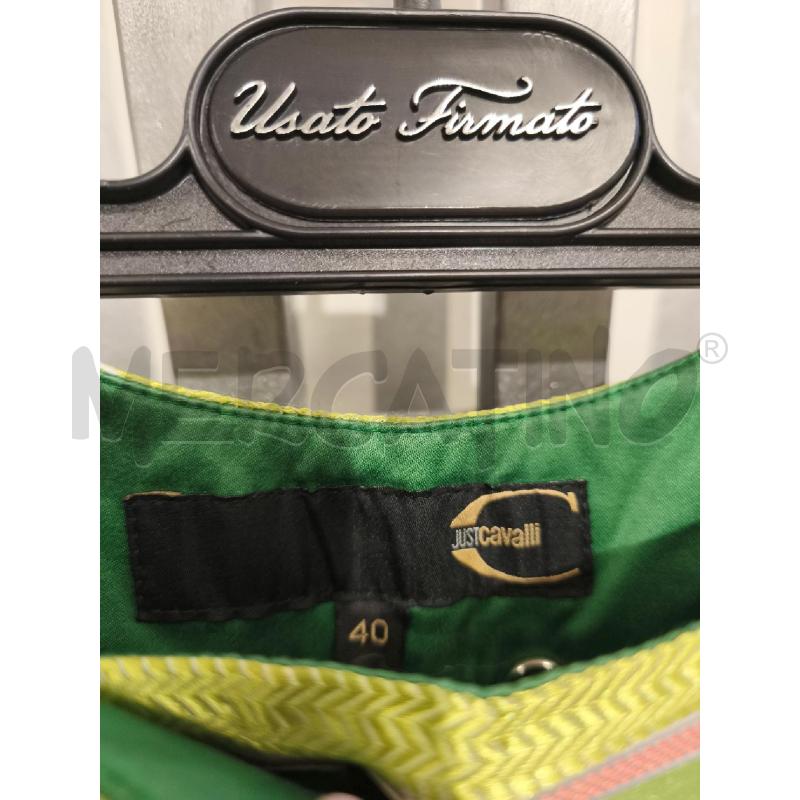 PANTALONE DONNA JUST CAVALLI VERDE FASCIA IN VITA | Mercatino dell'Usato Campobasso 2