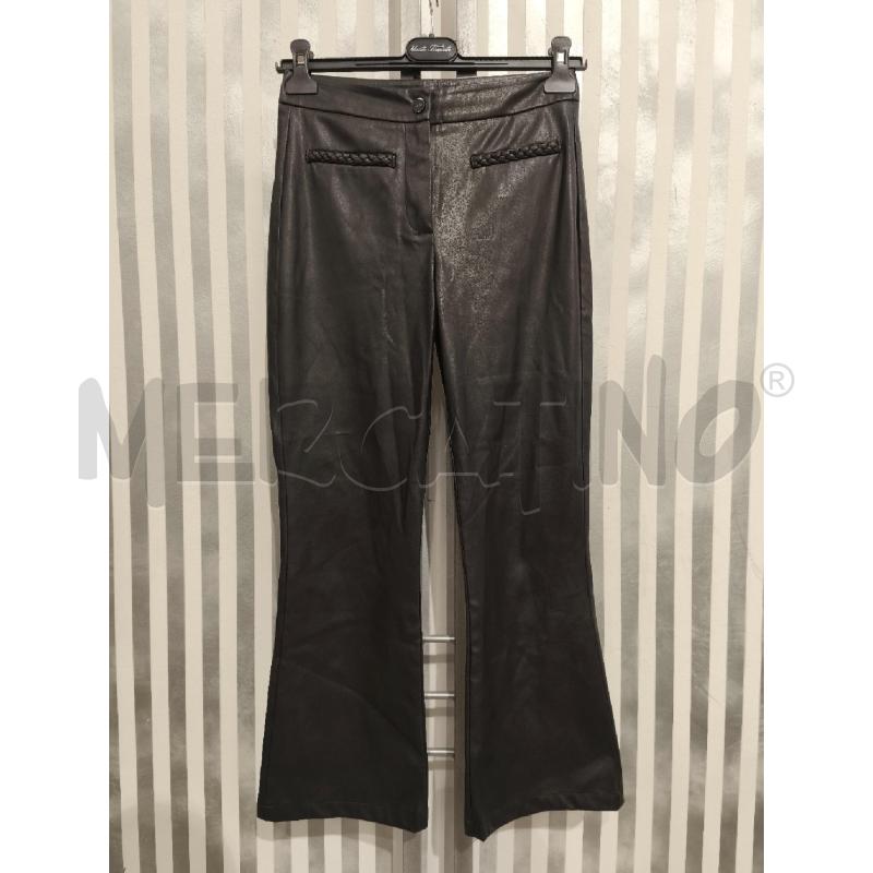 PANTALONE DONNA LIU JO NERO SIMILPELLE TASCHE TRECCE | Mercatino dell'Usato Campobasso 1