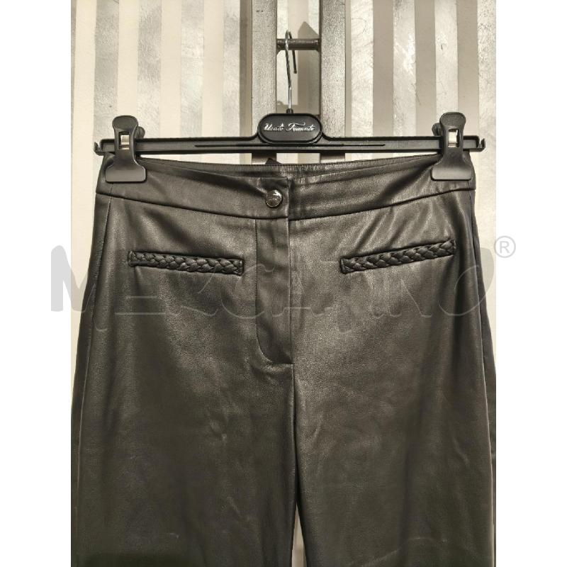 PANTALONE DONNA LIU JO NERO SIMILPELLE TASCHE TRECCE | Mercatino dell'Usato Campobasso 2