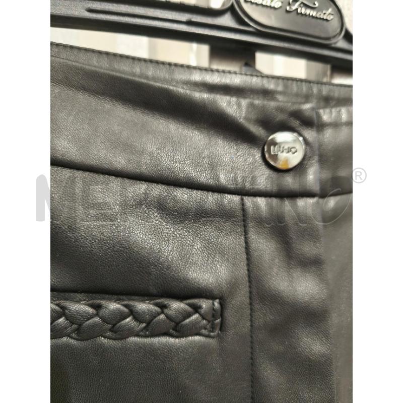 PANTALONE DONNA LIU JO NERO SIMILPELLE TASCHE TRECCE | Mercatino dell'Usato Campobasso 3