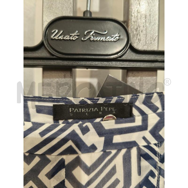 PANTALONE DONNA PATRIZIA PEPE BIANCO BLU GEOM | Mercatino dell'Usato Campobasso 2