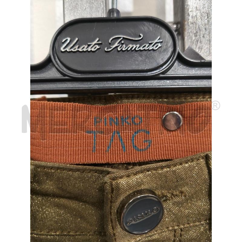 PANTALONE DONNA PINKO DORATO GLITTER | Mercatino dell'Usato Campobasso 3