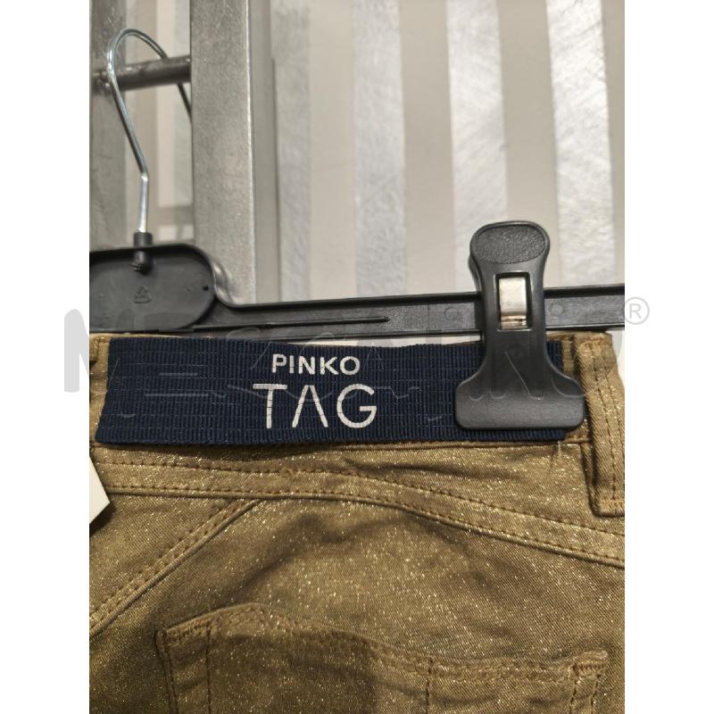 PANTALONE DONNA PINKO DORATO GLITTER | Mercatino dell'Usato Campobasso 5