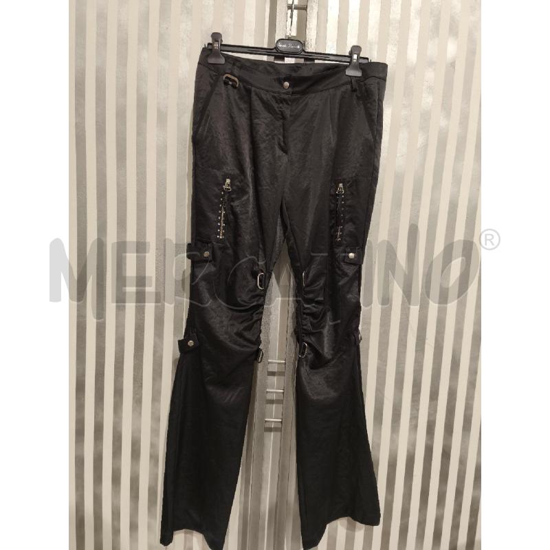 PANTALONE DONNA PINKO NERO SATINATO ZIP E STRASS | Mercatino dell'Usato Campobasso 1