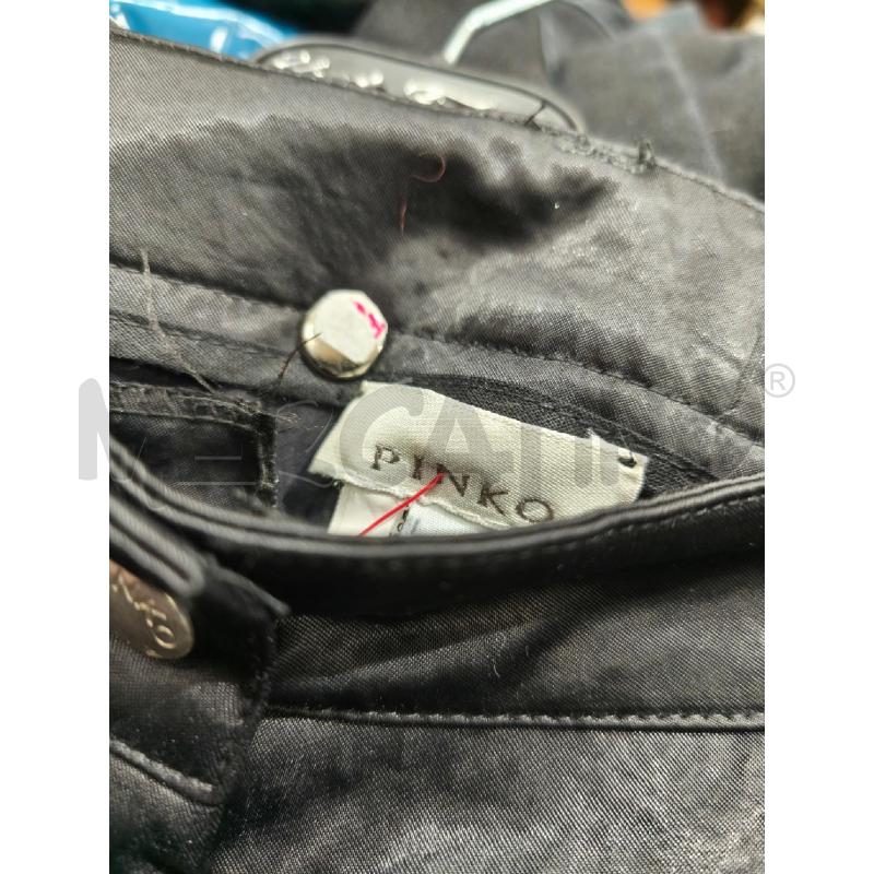 PANTALONE DONNA PINKO NERO SATINATO ZIP E STRASS | Mercatino dell'Usato Campobasso 5