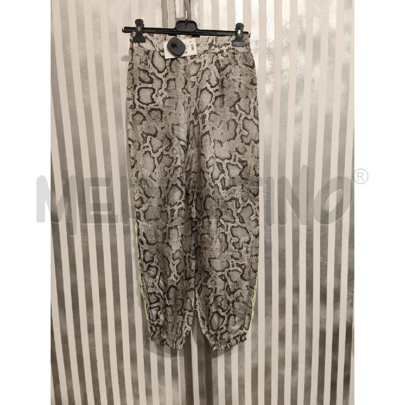 PANTALONE DONNA PINKO PITONATO BEIGE LATI PIZZO GIALLO FLUO | Mercatino dell'Usato Campobasso 4