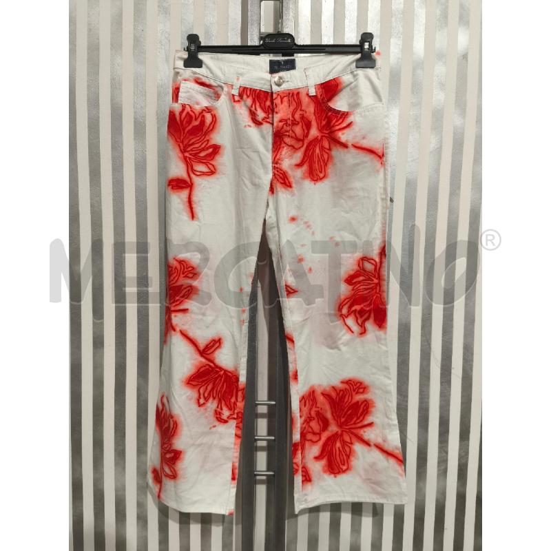 PANTALONE DONNA TRUSSARDI BIANCO E CORALLO | Mercatino dell'Usato Campobasso 1