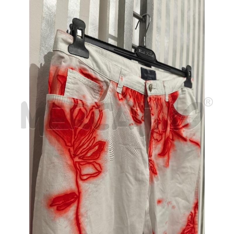 PANTALONE DONNA TRUSSARDI BIANCO E CORALLO | Mercatino dell'Usato Campobasso 4