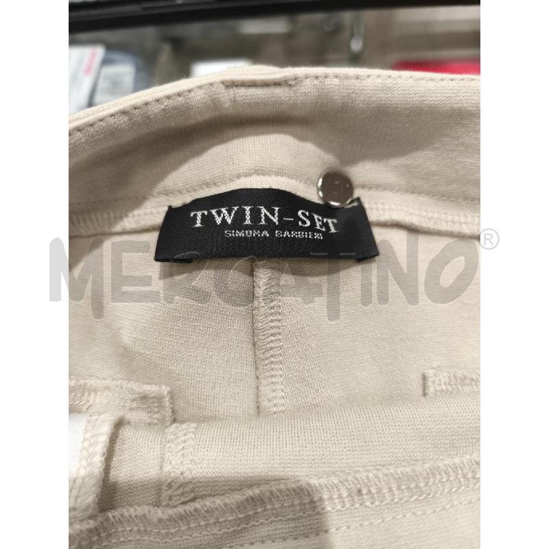 PANTALONE DONNA TWINSET PANNA ZIP LATO | Mercatino dell'Usato Campobasso 5