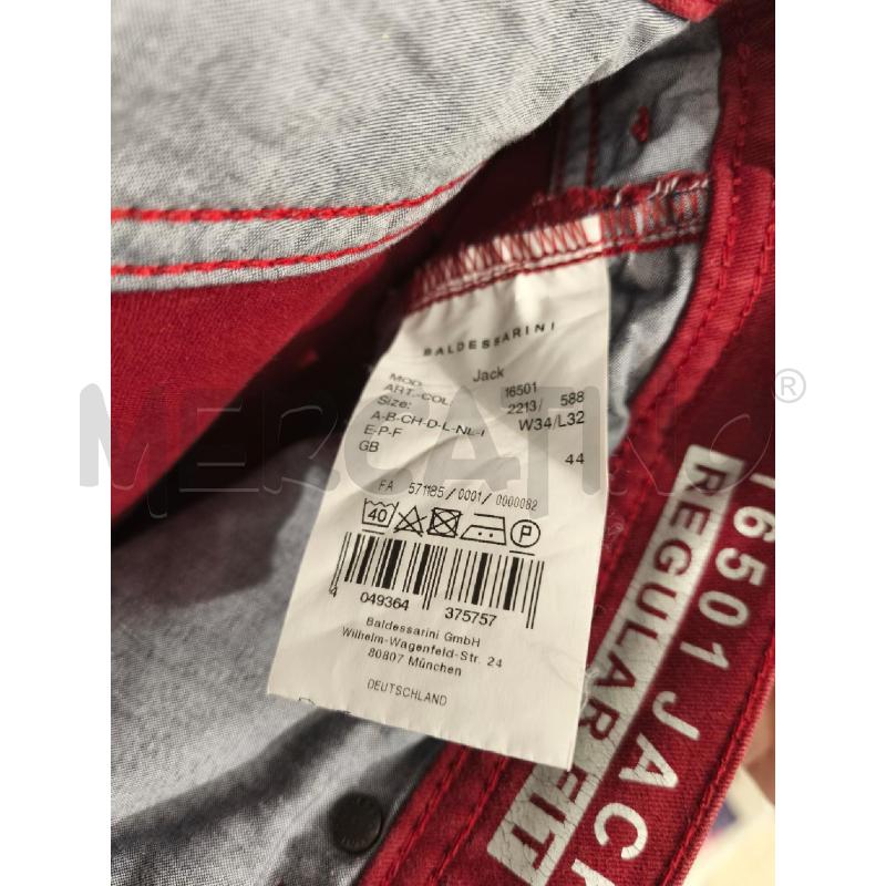 PANTALONE UOMO BALDESSARINI ROSSO SCURO | Mercatino dell'Usato Campobasso 4