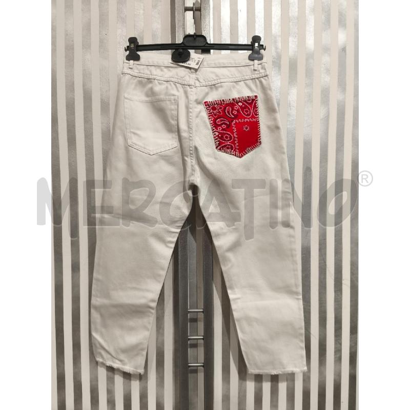 PANTALONE UOMO FRONT STREET BIANCO TASCA RETRO ROSSA BANDANA | Mercatino dell'Usato Campobasso 4