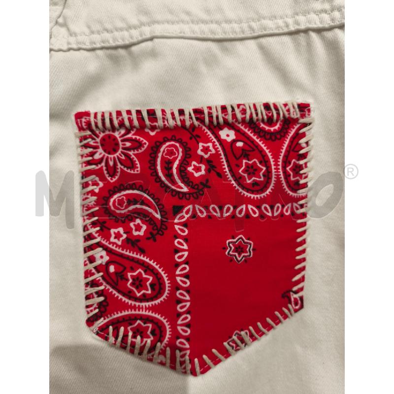 PANTALONE UOMO FRONT STREET BIANCO TASCA RETRO ROSSA BANDANA | Mercatino dell'Usato Campobasso 5