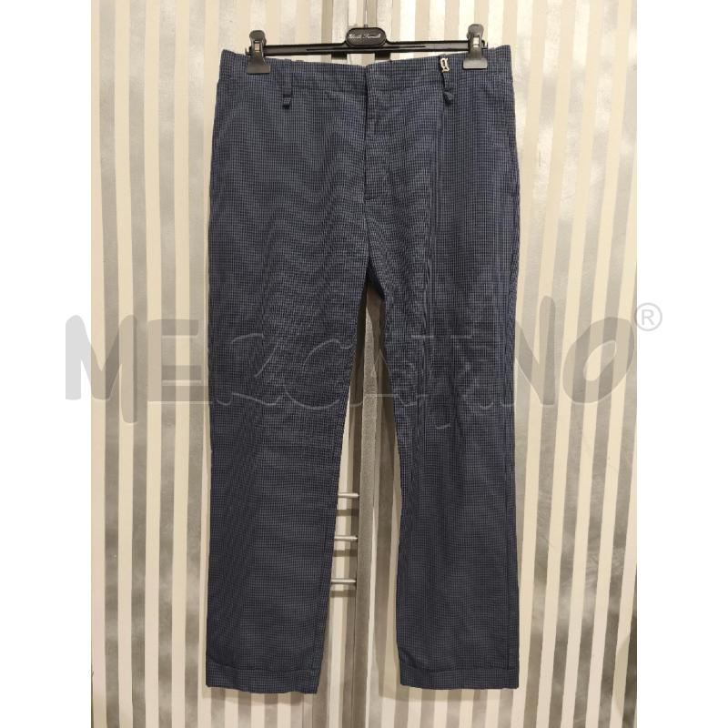 PANTALONE UOMO GALLIANO QUADRETTI AZZURRO POLVERE | Mercatino dell'Usato Campobasso 1