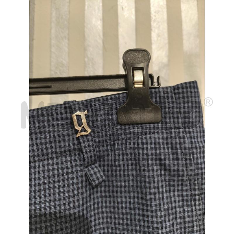 PANTALONE UOMO GALLIANO QUADRETTI AZZURRO POLVERE | Mercatino dell'Usato Campobasso 2