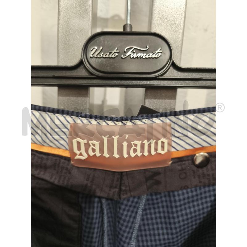 PANTALONE UOMO GALLIANO QUADRETTI AZZURRO POLVERE | Mercatino dell'Usato Campobasso 5