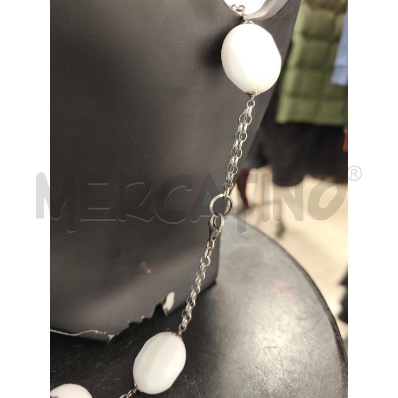 PARURE 3 PZ BIANCA SFERE SFACCETTATE | Mercatino dell'Usato Campobasso 3