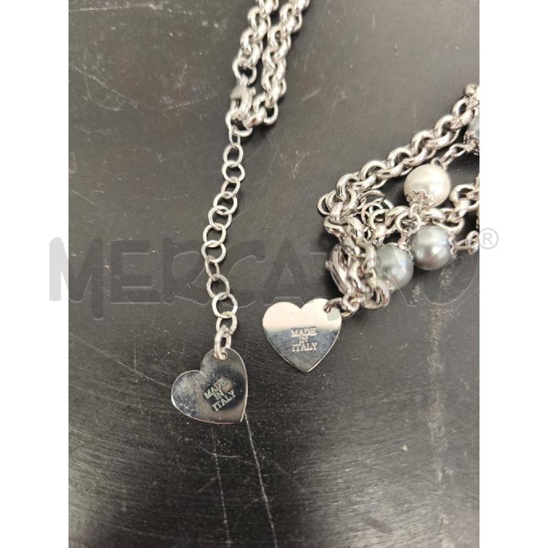 PARURE BLISS SILVER SFERETTE BIANCHE E GRIGIE | Mercatino dell'Usato Campobasso 5