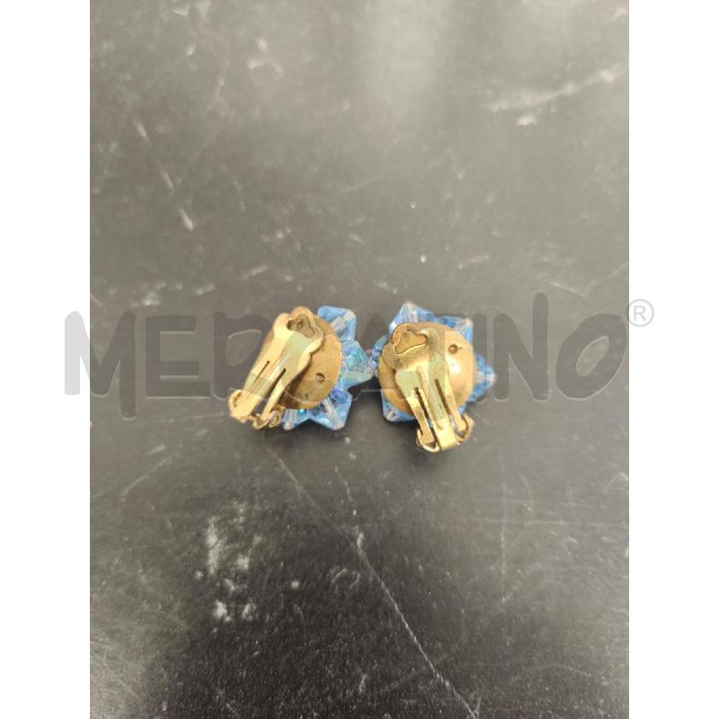 PARURE SPILLA+ORECCHINI STRASS AZZURRI | Mercatino dell'Usato Campobasso 2