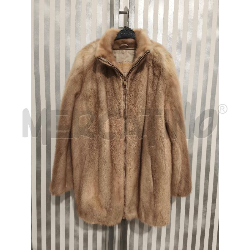 PELLICCIA VISONE CHIARA CON ZIP | Mercatino dell'Usato Campobasso 1
