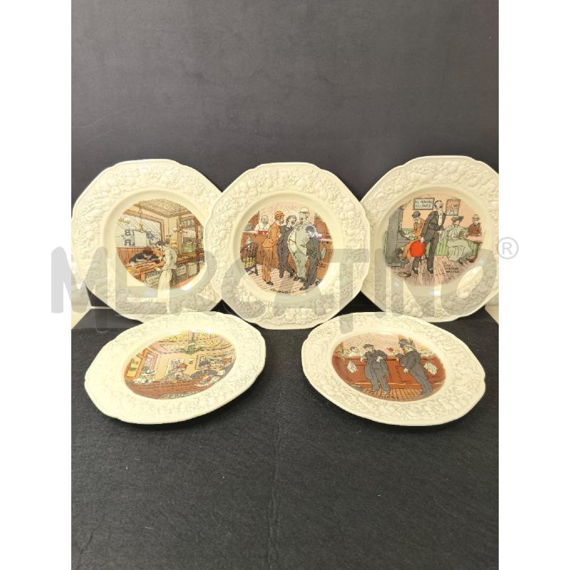 PIATTI CROWN DUCAL FLORENTINE 5 PZ  | Mercatino dell'Usato Campobasso 1