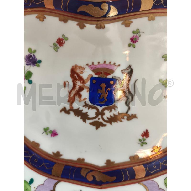 PIATTO PORCELLANA SACHSICHE DRESDEN DECORO ARALDICO | Mercatino dell'Usato Campobasso 2