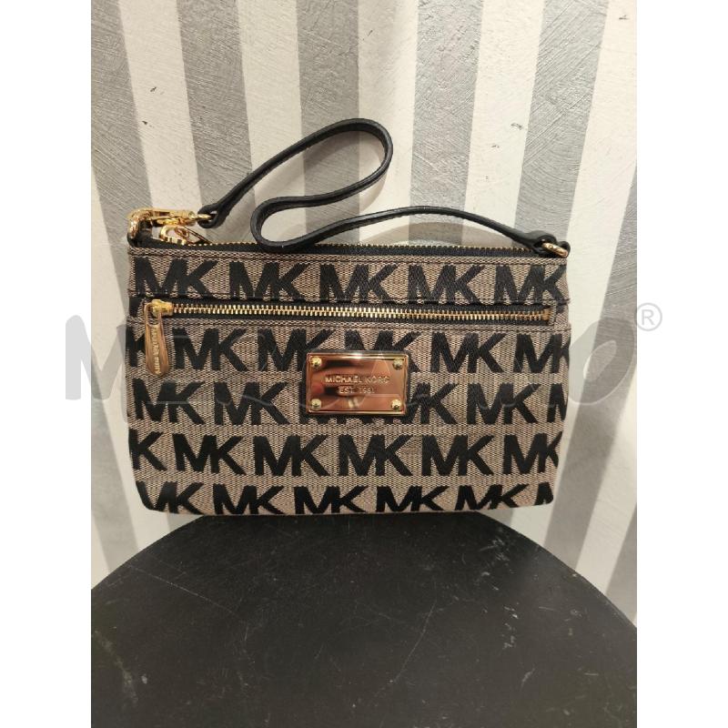 POCHETTE MICHAEL KORS BEIGE NUOVA INIZIALI MK NERE | Mercatino dell'Usato Campobasso 1