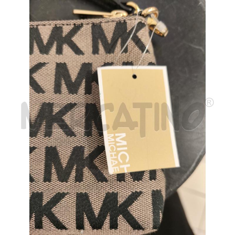 POCHETTE MICHAEL KORS BEIGE NUOVA INIZIALI MK NERE | Mercatino dell'Usato Campobasso 5