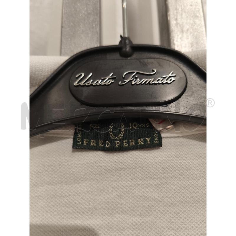 POLO BAMBINO FRED PERRY BIANCA BORDI VERDI | Mercatino dell'Usato Campobasso 2