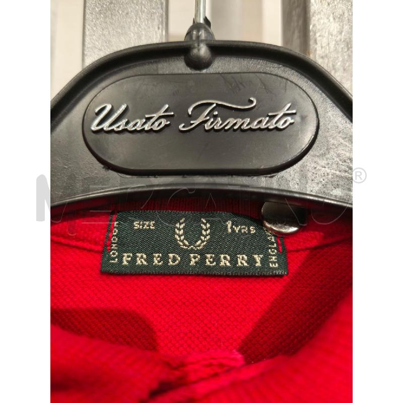 POLO BAMBINO FRED PERRY ROSSA BORDI BIANCHICELESTI | Mercatino dell'Usato Campobasso 2