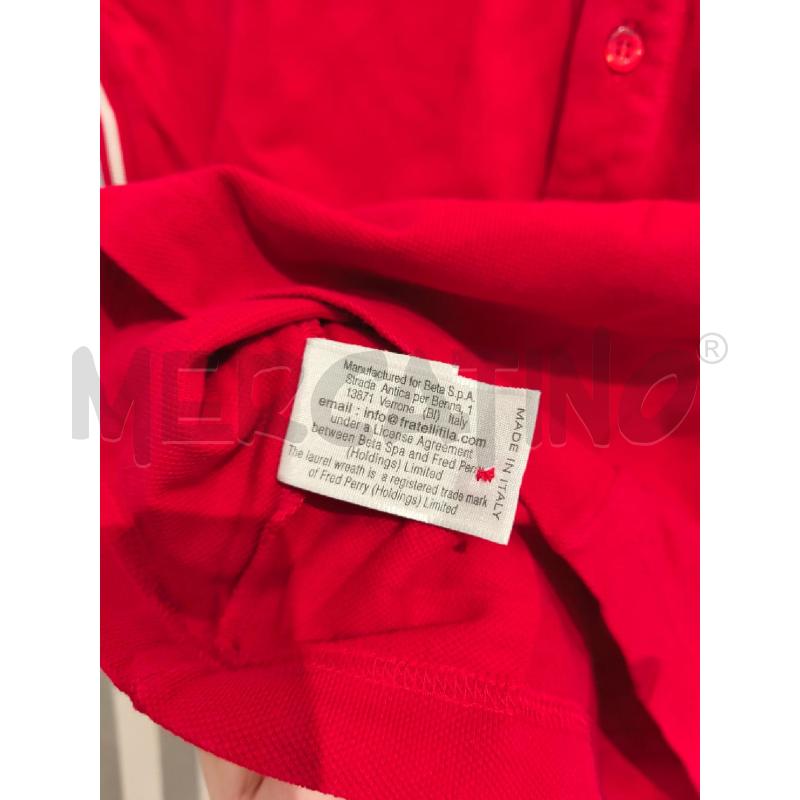 POLO BAMBINO FRED PERRY ROSSA BORDI BIANCHICELESTI | Mercatino dell'Usato Campobasso 4