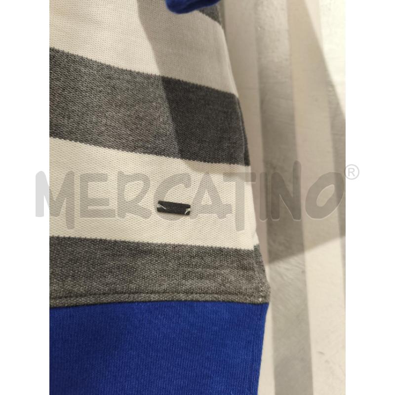 POLO DONNA TOMMY HILFIGER RIGHE PANNA GRIGIE COLLETTO BLU | Mercatino dell'Usato Campobasso 3