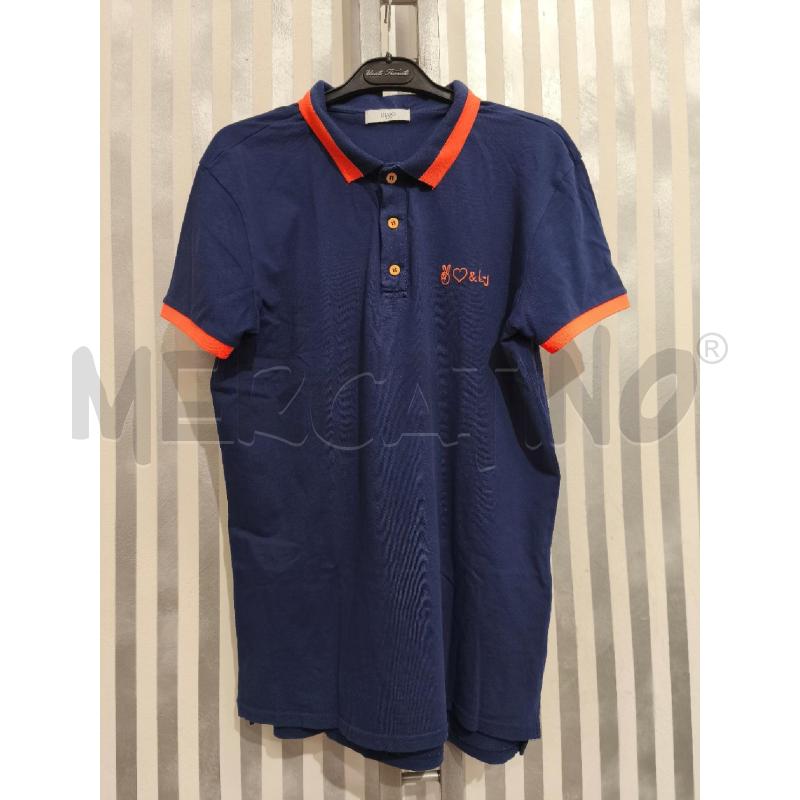 POLO UOMO LIU JO BLU BORDI ARANCIONI | Mercatino dell'Usato Campobasso 1