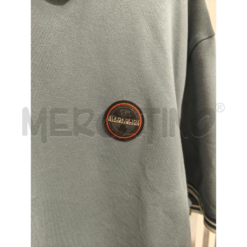 POLO UOMO NAPAPIJRI GRIGIA BORDI BIANCHI | Mercatino dell'Usato Campobasso 2
